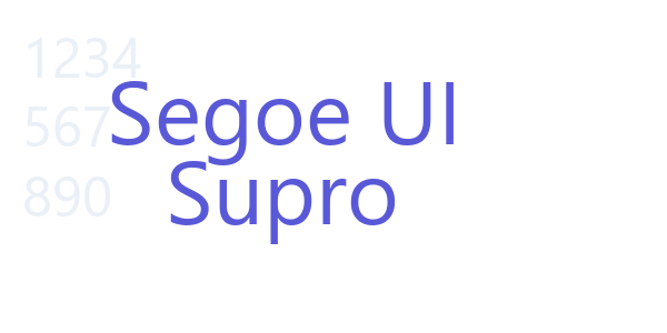 Segoe UI Supro font free