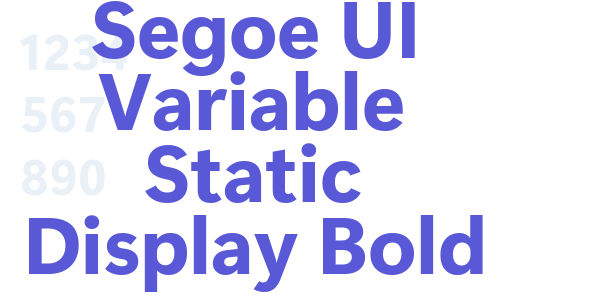 Segoe UI Variable Static Display Bold font free