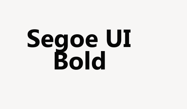 Segoe UI Bold Font