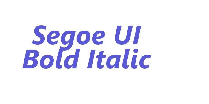 Segoe UI Bold Italic Font Download