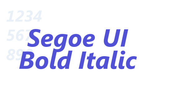 Segoe UI Bold Italic font download