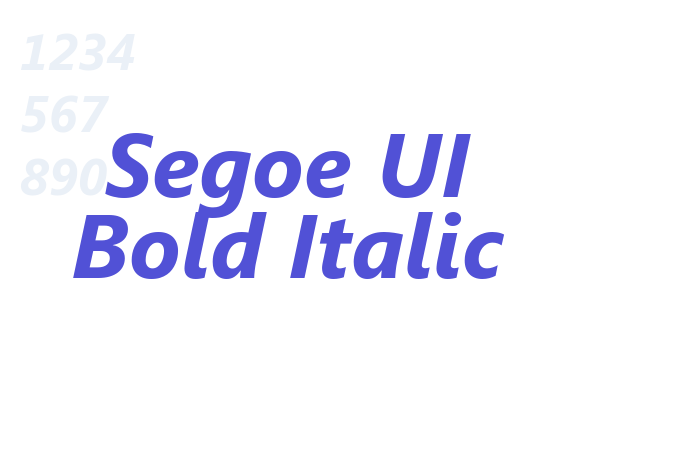 Segoe UI Bold Italic font download