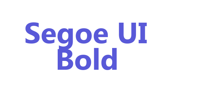 Segoe UI Bold Font