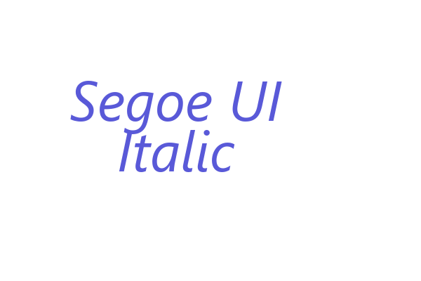 Segoe UI Italic Font