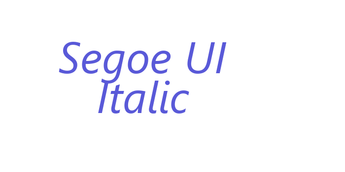 Segoe UI Italic Font Download