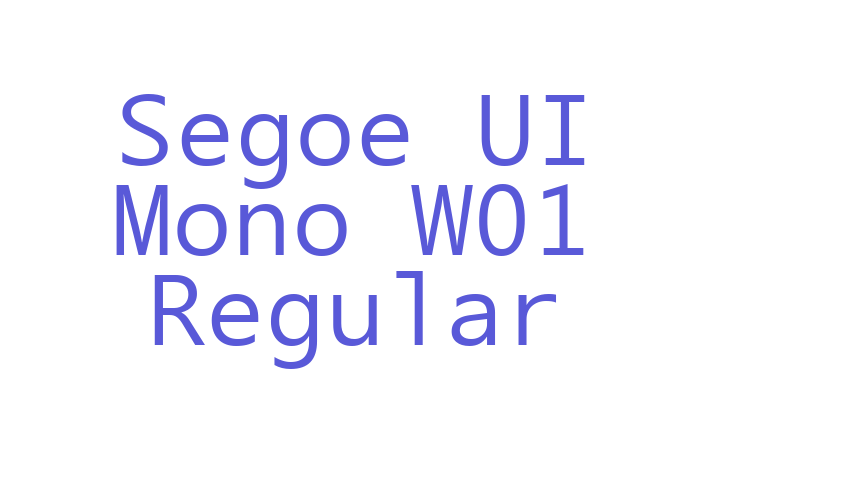 Segoe UI Mono W01 Regular Font Download