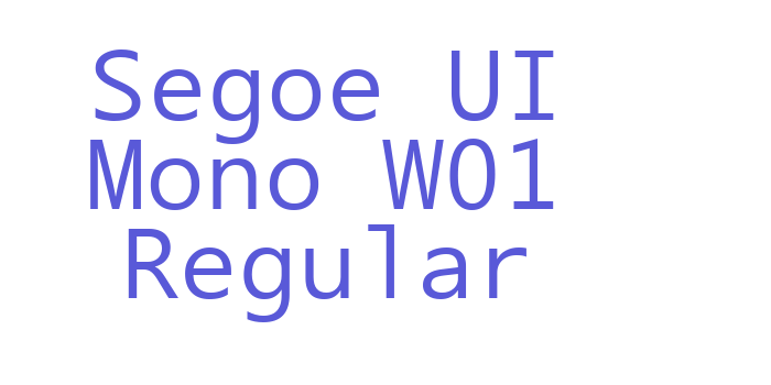 Segoe UI Mono W01 Regular Font Download