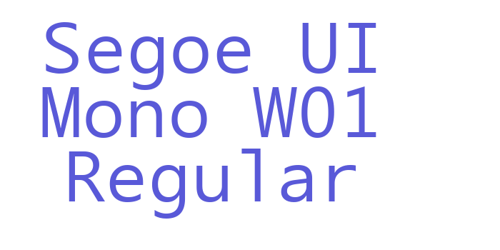 Segoe UI Mono W01 Regular Font