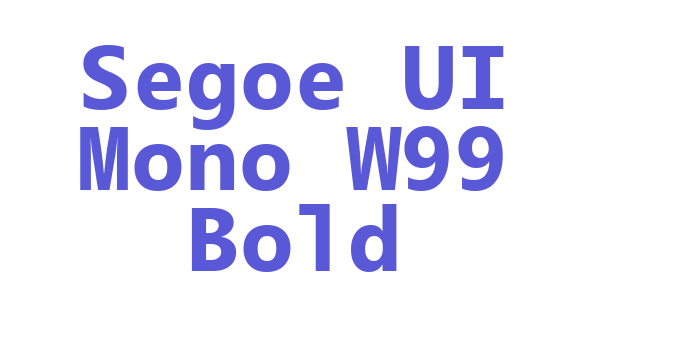 Segoe UI Mono W99 Bold Font Download