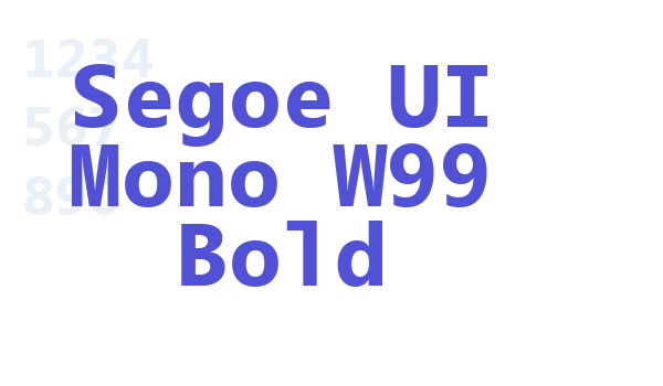 Segoe UI Mono W99 Bold font download