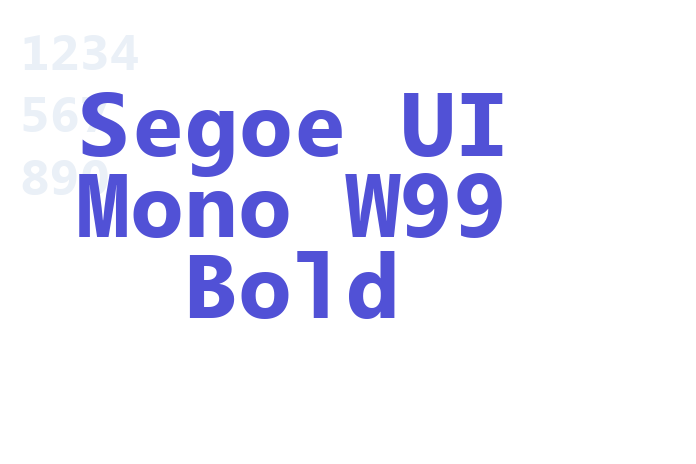 Segoe UI Mono W99 Bold font download