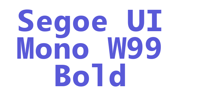 Segoe UI Mono W99 Bold Font