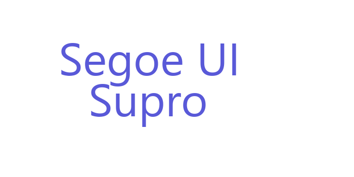 Segoe UI Supro Font Download