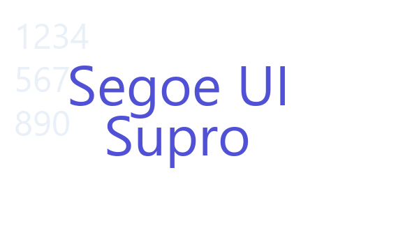 Segoe UI Supro font download