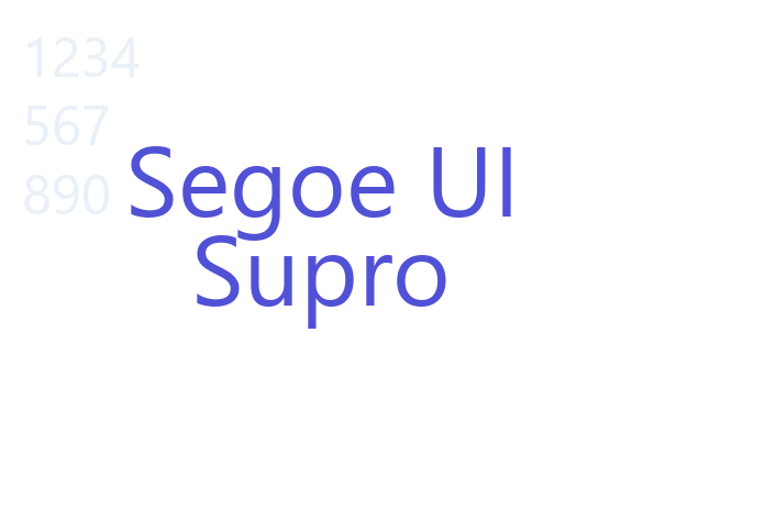 Segoe UI Supro font download