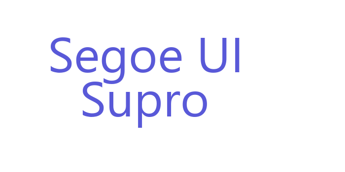 Segoe UI Supro Font