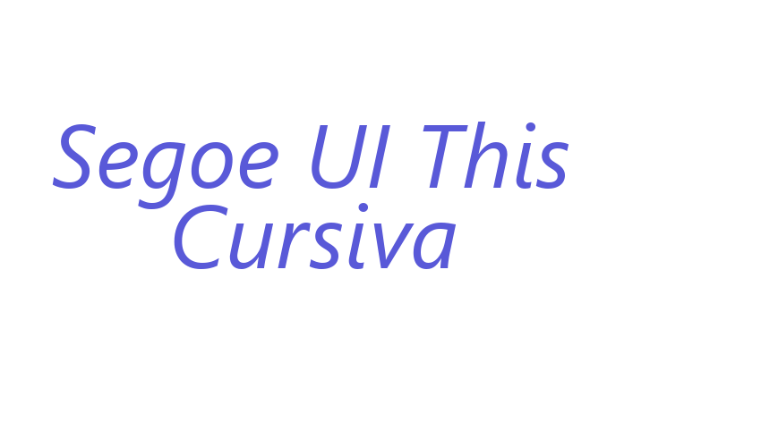 Segoe UI This Cursiva Font Download