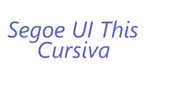 Segoe UI This Cursiva Font Download