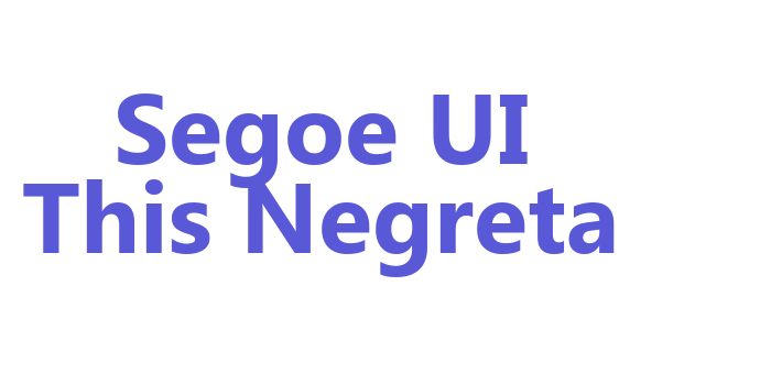 Segoe UI This Negreta Font Download