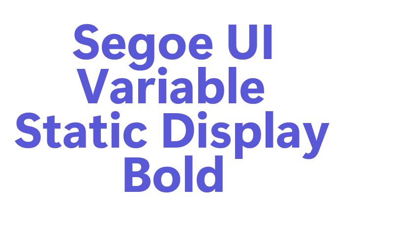 Segoe UI Variable Static Display Bold Font Download