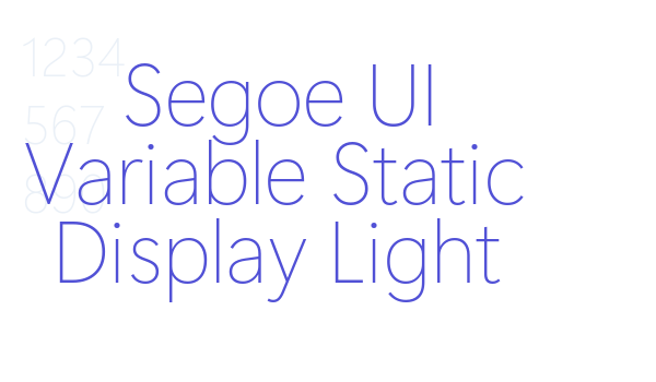 Segoe UI Variable Static Display Light font download