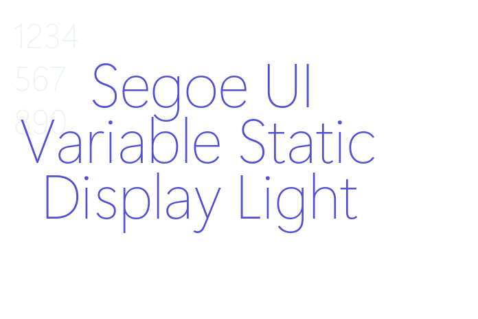 Segoe UI Variable Static Display Light font download