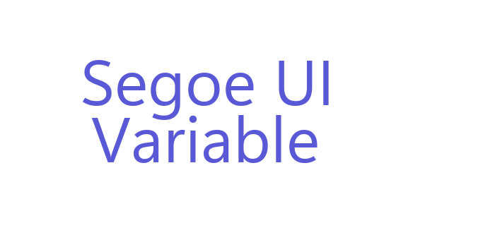 Segoe UI Variable Font Download