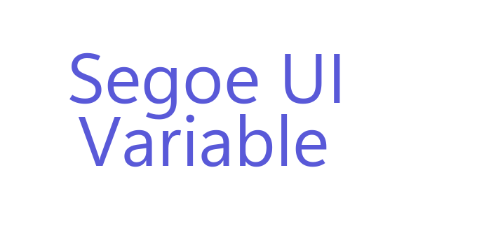 Segoe UI Variable Font