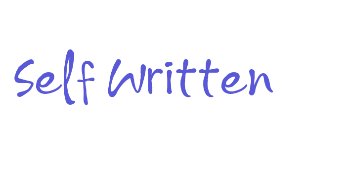 Self Written Font Download