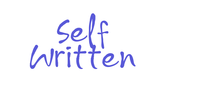 Self Written Font