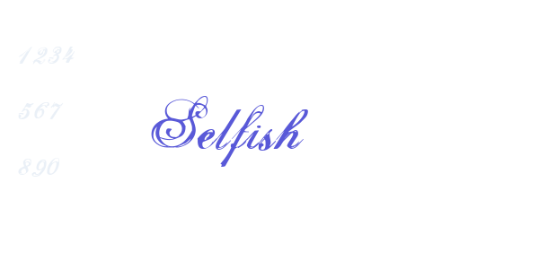 Selfish font free