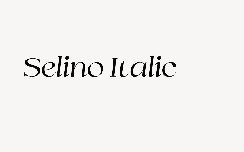 Selino Italic Font