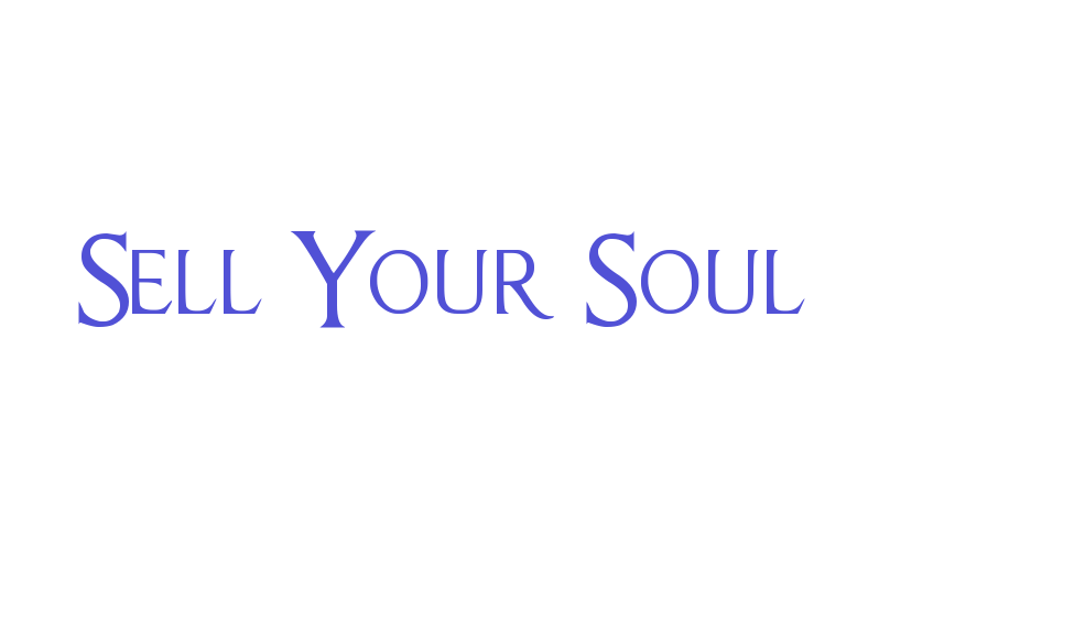 Sell Your Soul-font-download