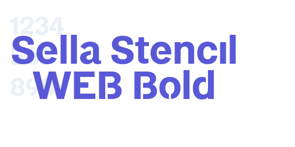 Sella Stencil WEB Bold font free