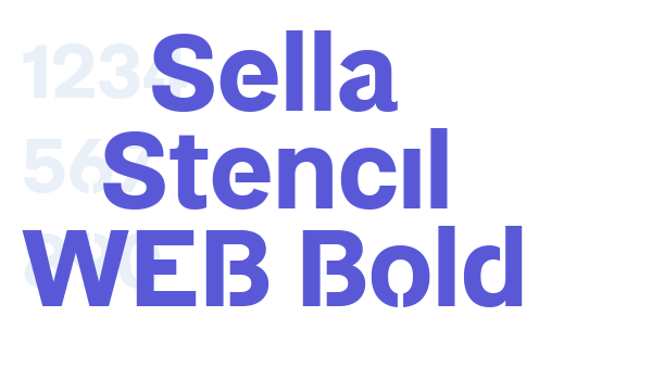 Sella Stencil WEB Bold Font