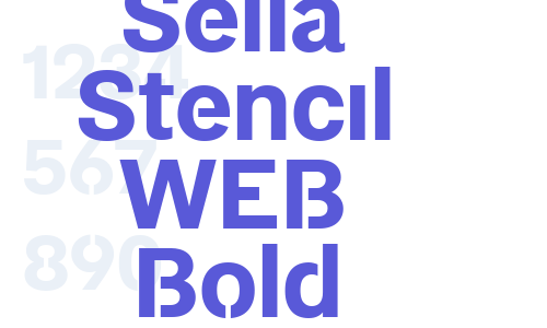 Sella Stencil WEB Bold Font Download