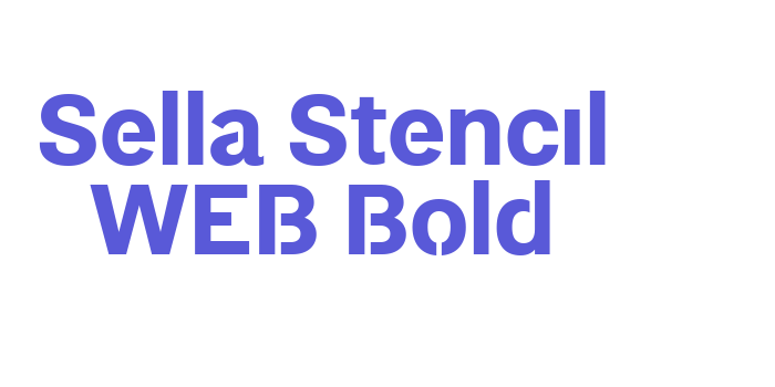 Sella Stencil WEB Bold Font Download