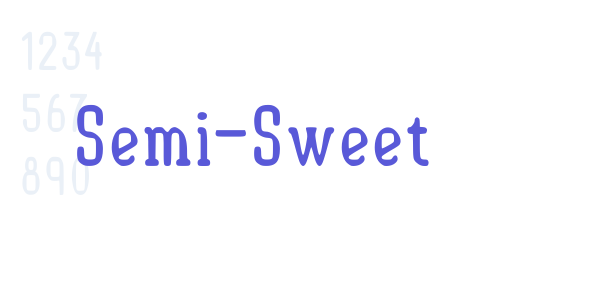 Semi-Sweet font free