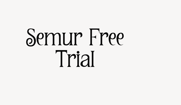 Semur Free Trial Font