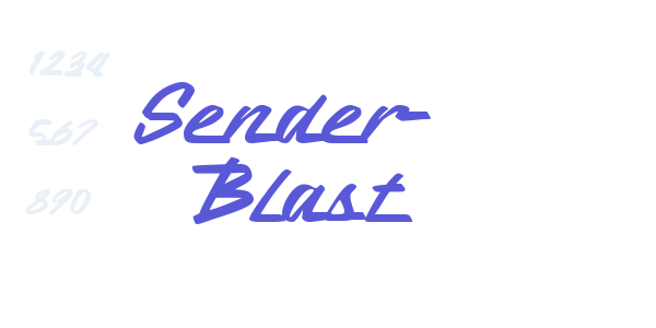 Sender Blast font