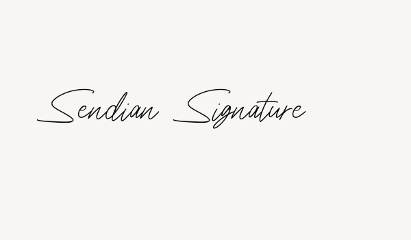 Sendian Signature Font