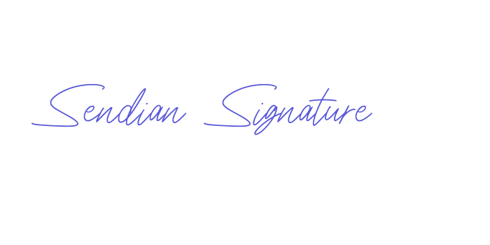 Sendian Signature Font