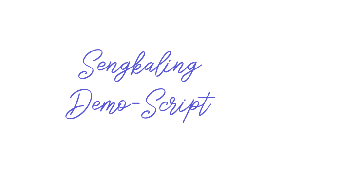 Sengkaling Demo-Script Font Download