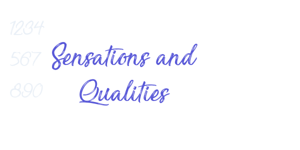 Sensations and Qualities font free