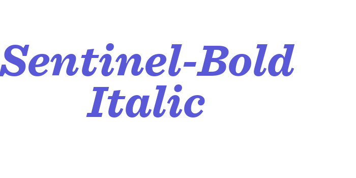 Sentinel-Bold Italic Font Download