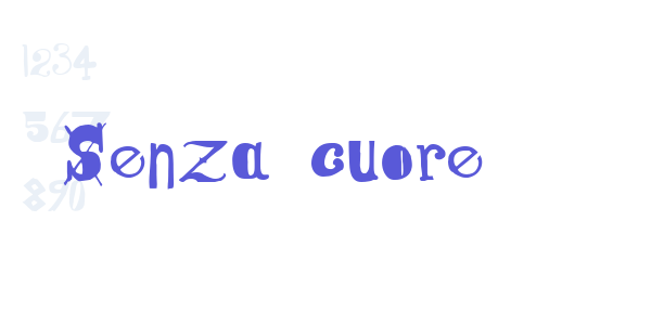 Senza cuore font