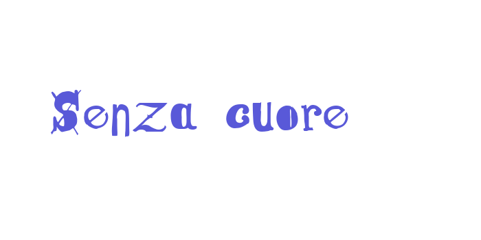 Senza cuore Font Download