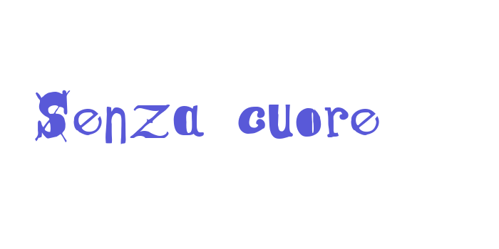 Senza cuore Font