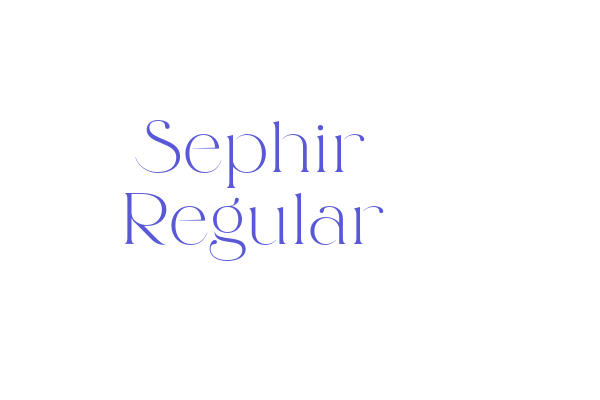 Sephir Regular Font