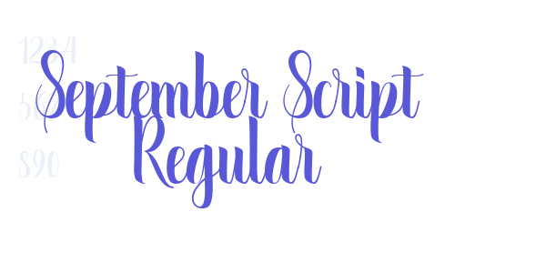 September Script Regular font free